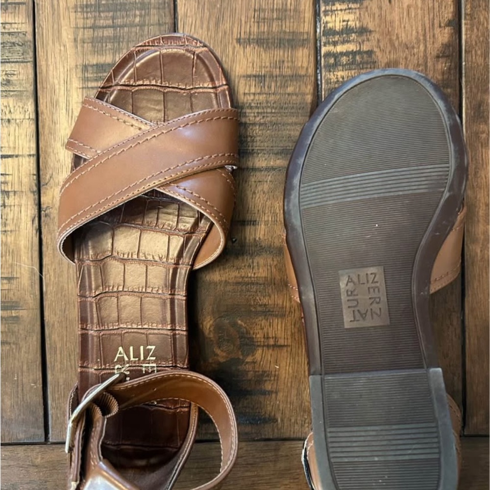 Naturalizer Brown Strappy Sandals